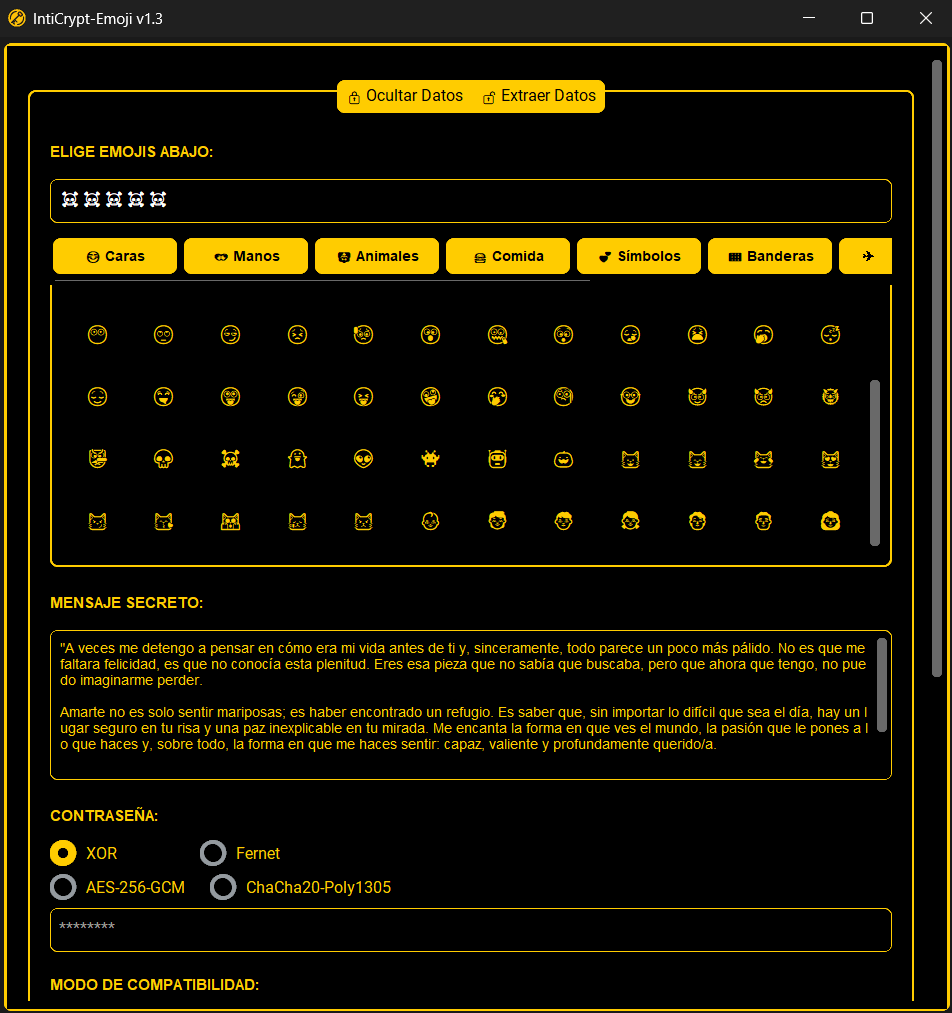 Emoji - Ocultar datos